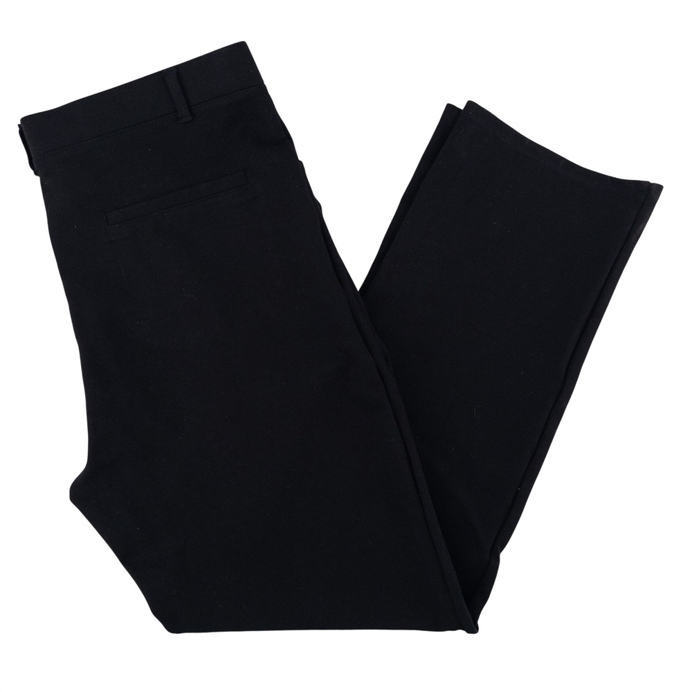 Quince Women's XL Petite Ultra-Stretch Ponte Straight Leg 4-Pocket Pants‎ Black